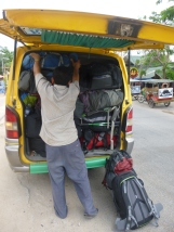 Le mini van pour rejoindre Kampot